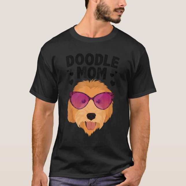 Camiseta Cool Doodle Mom For Women Girls Mama Golden Doodle (Frente)
