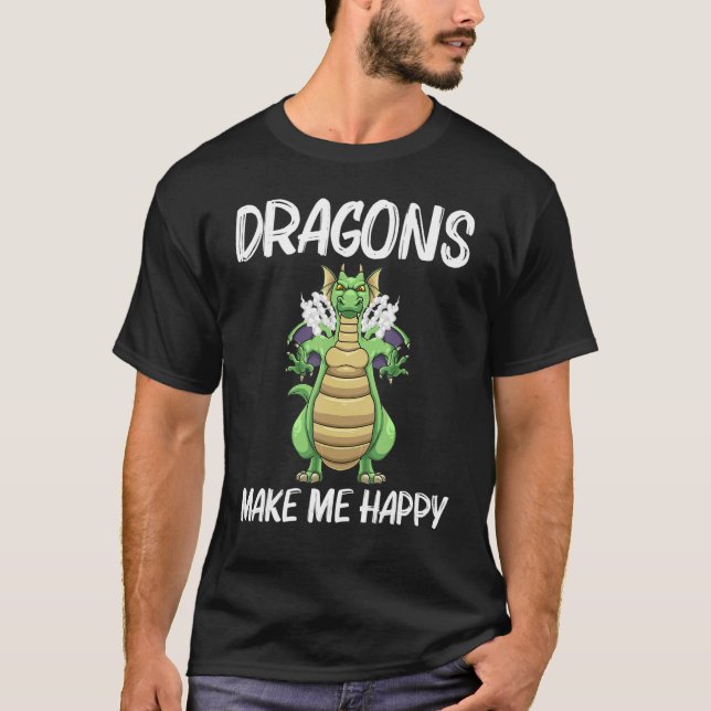 Camiseta Cool Dragon For Men Women Mythical Creature Dragon (Frente)