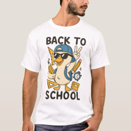 Camiseta Cool Duck Back to School Design Funny Cartoon Goos
