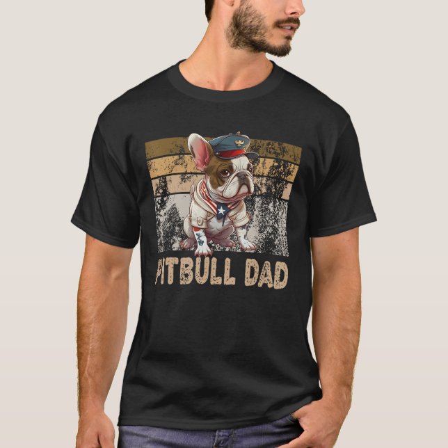 Camiseta Cool English Pitbull Dad Pitbull Owner Dog Father' (Frente)