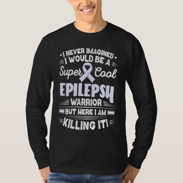 Camiseta Cool Epilepsy Warrior Epilepsy Awareness (Frente)