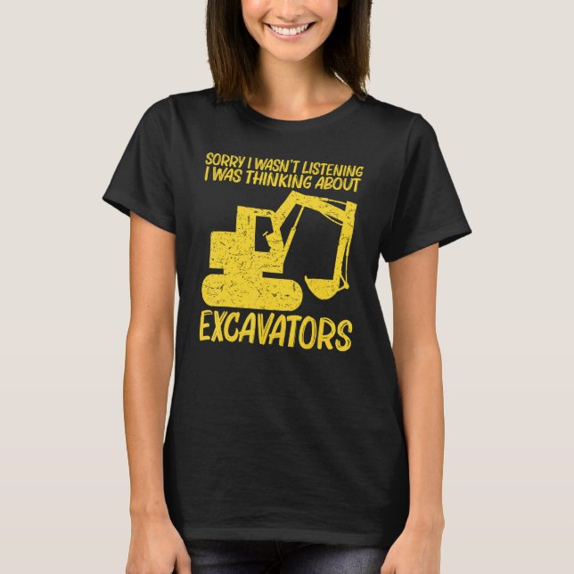 Camiseta Cool Excavator For Men Women Heavy Equipment Opera (Frente)