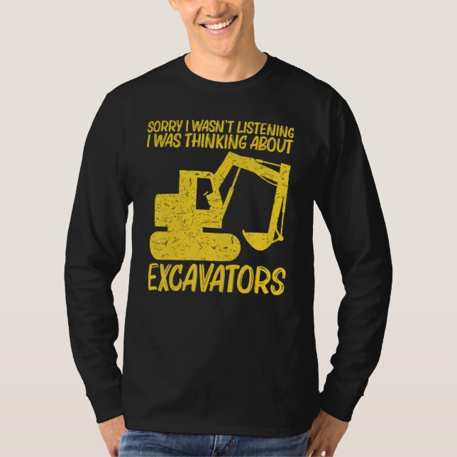 Camiseta Cool Excavator For Men Women Heavy Equipment Opera (Frente)