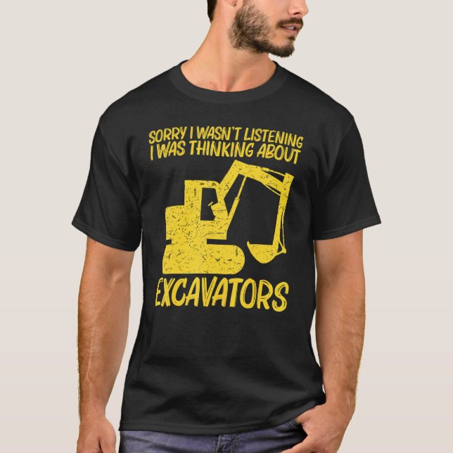 Camiseta Cool Excavator For Men Women Heavy Equipment Opera (Frente)