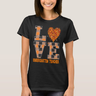 Camiseta Cool Fall Paraeducator Cute Fall Teacher Kinderart