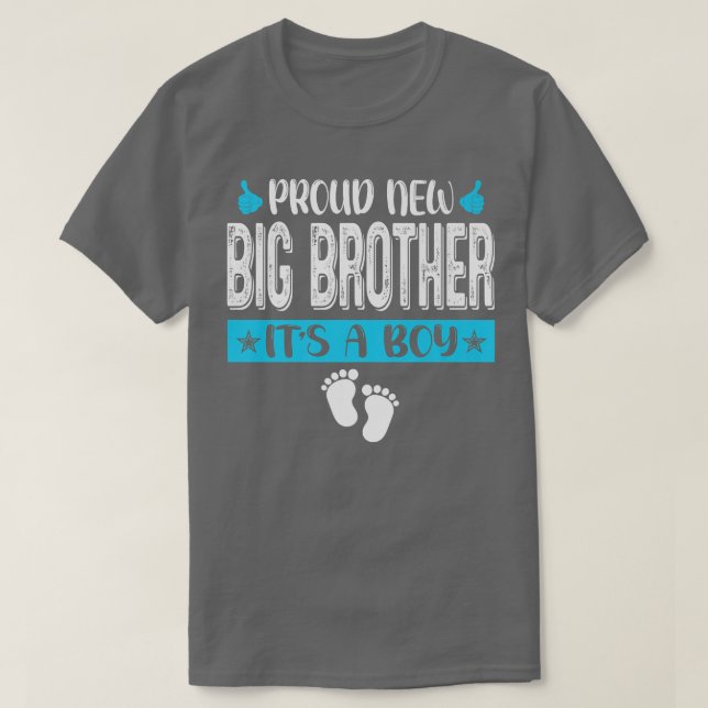 Camiseta Cool Family Proud New Big Brother It's A Boy Gende (Frente do Design)