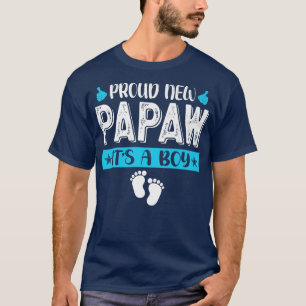 Camiseta Cool Family Proud New Papaw It's A Boy Gender Reve