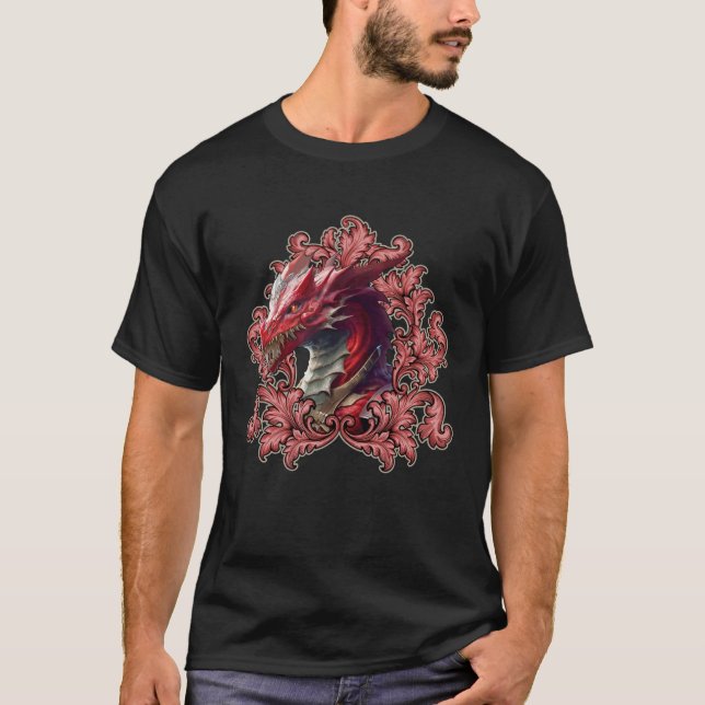 Camiseta Cool Fantasy Dragon Game Gamer Cosplay Nerds 09 (Frente)