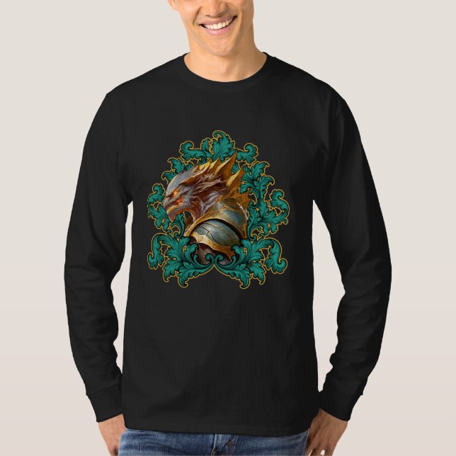 Camiseta Cool Fantasy Dragon Game Gamer Cosplay Nerds 16 (Frente)