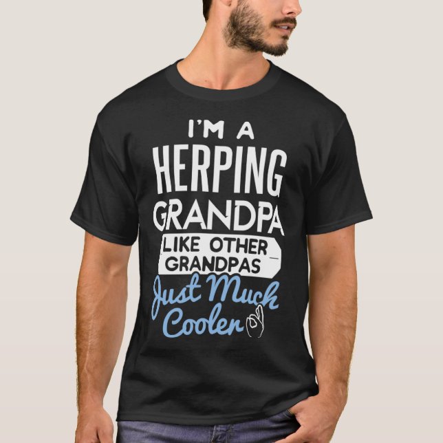 Camiseta Cool Fathers Day T-Shirt Herping Grandpa (Frente)