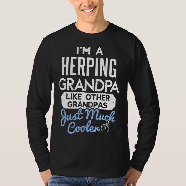 Camiseta Cool Fathers Day T-Shirt Herping Grandpa (Frente)