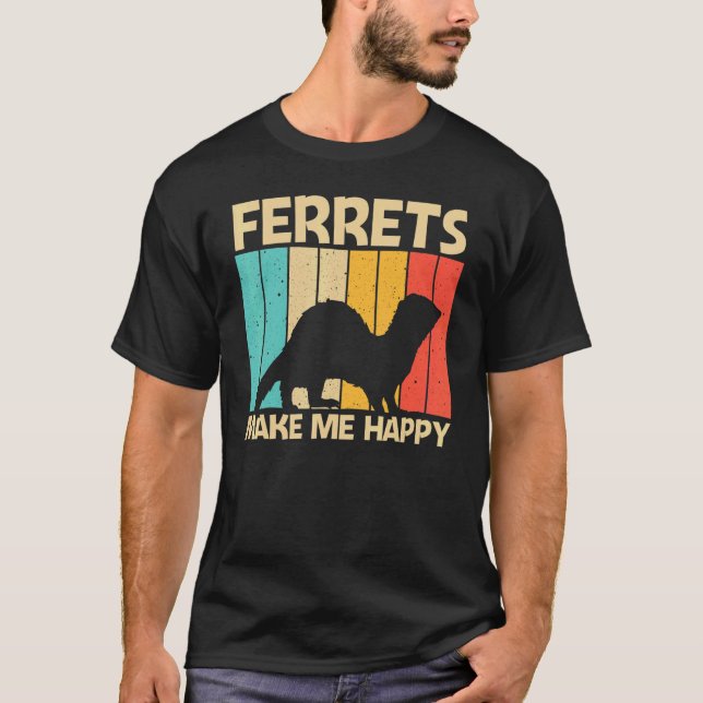 Camiseta Cool Ferret For Men Women Ferret   Pet Animal (Frente)