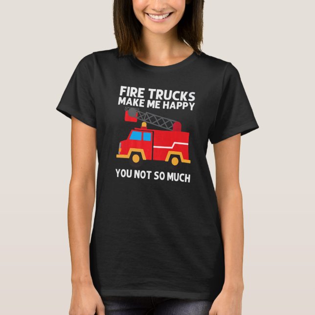 Camiseta Cool Fire Truck For Men Women Kids Firetruck Firef (Frente)