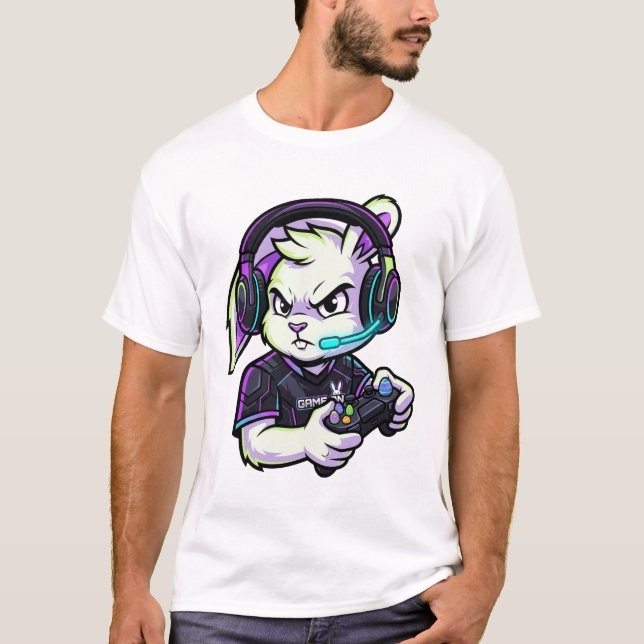 Camiseta Cool Gamer Bunny (Frente)