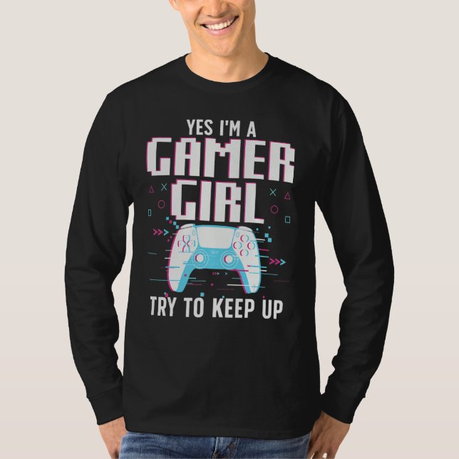 Camiseta Cool Gamer Girl For Women Girls Kids Gaming Video  (Frente)