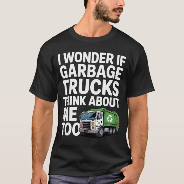 Camiseta Cool Garbage Truck Design For Men Women Trash Garb (Frente)