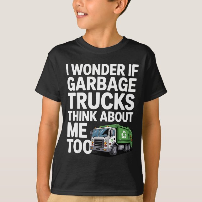 Camiseta Cool Garbage Truck Design For Men Women Trash Garb (Frente)