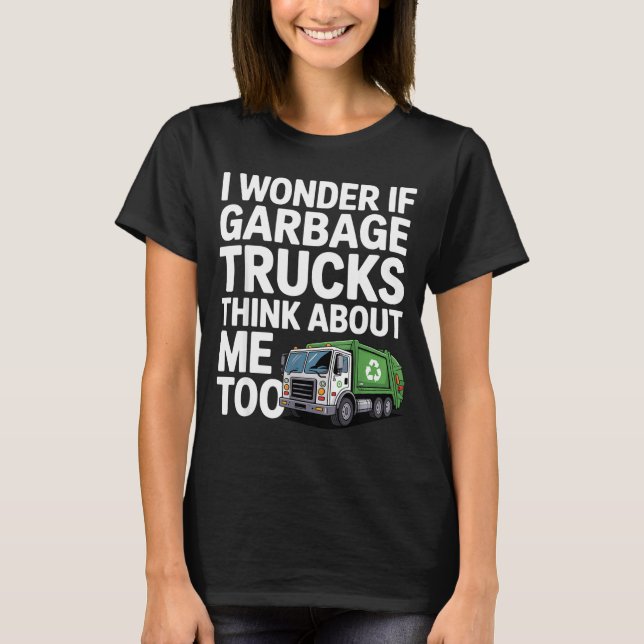 Camiseta Cool Garbage Truck Design For Men Women Trash Garb (Frente)