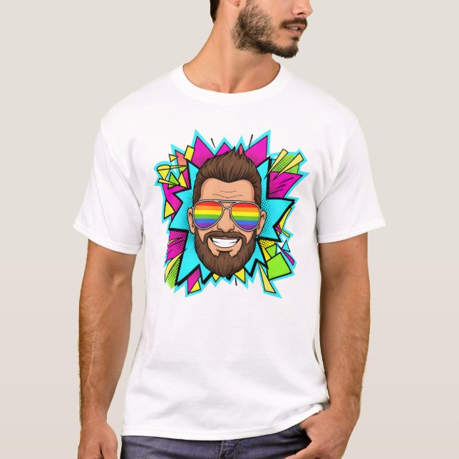 Camiseta Cool Gay T-Shirt | Gay Pride Shirt for Men | LGBTQ (Frente)