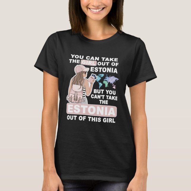 Camiseta Cool Girl from Estonia  Proud Estonia Girl (Frente)