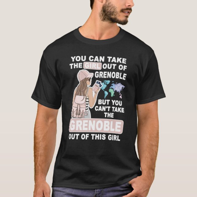 Camiseta Cool Girl from Grenoble City Proud Grenoble Girl (Frente)