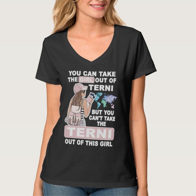 Camiseta Cool Girl from Terni City  Proud Terni Girl (Frente)