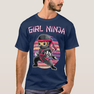 Camiseta Cool Girl Ninja Spy Theme Party Crew for girls kid