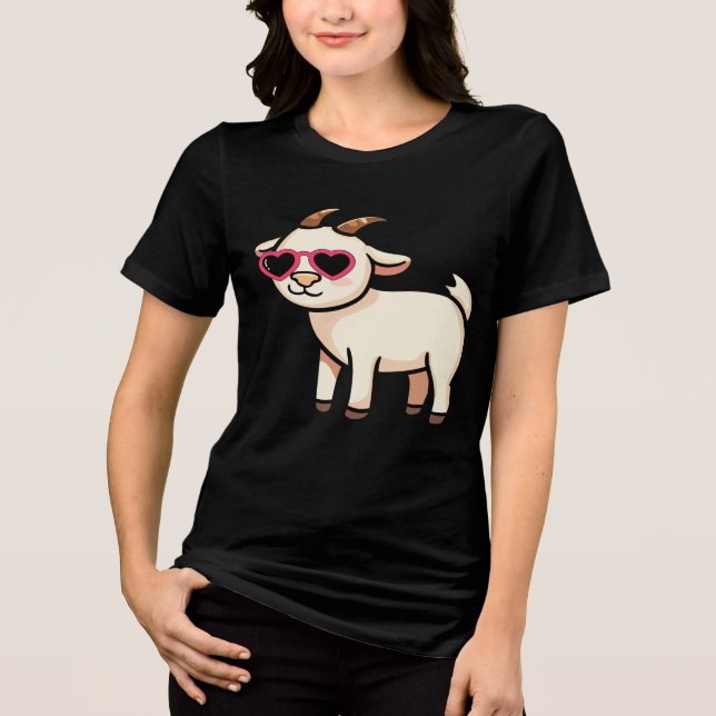 Camiseta Cool Goat com Óculos de Sol – An divertid (Frente)
