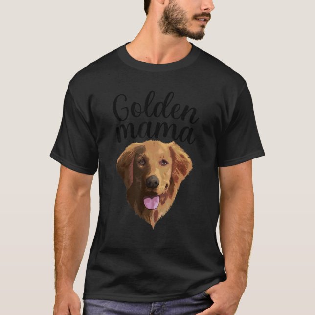 Camiseta Cool Golden Retriever For Women Mom Mama Pet Puppy (Frente)