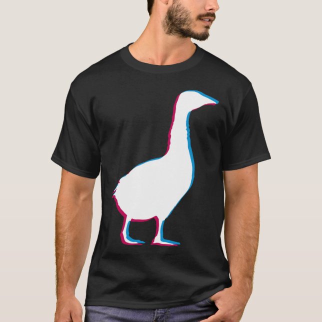Camiseta Cool Goose Duck Silhouette Stylish Geese Bird Anim (Frente)