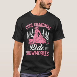 Camiseta Cool Grandmas Ride Snowmobiles Snowmobiling Snowmo