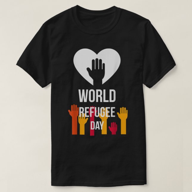 Camiseta Cool Graphic World Refugee Day (Frente do Design)
