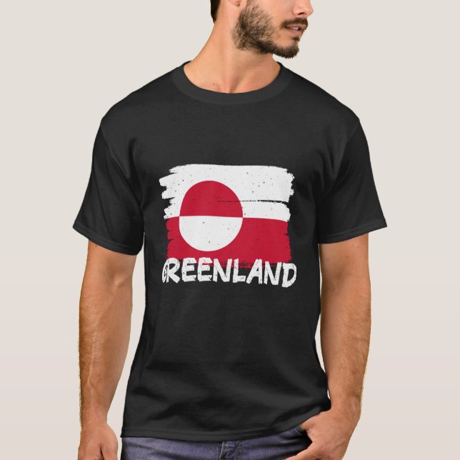 Camiseta Cool Greenland Flag  1 (Frente)