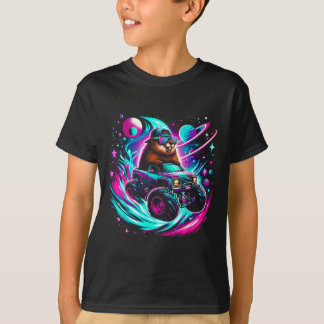 Camiseta Cool Groundhog Driving Monster Truck In Cosmic Spa