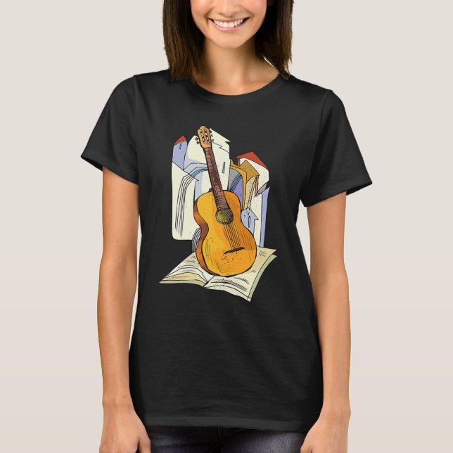 Camiseta Cool Guitar Musical Instruments Guitarist Music (Frente)