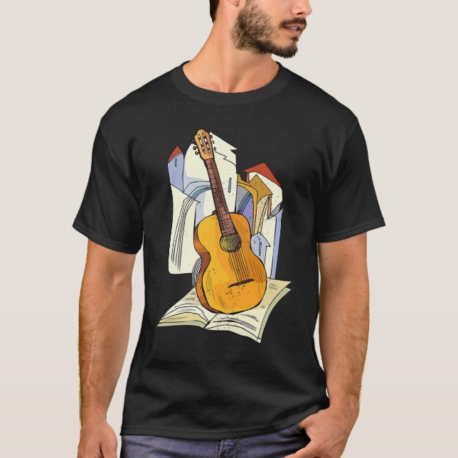 Camiseta Cool Guitar Musical Instruments Guitarist Music (Frente)