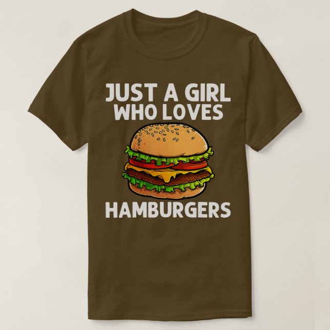 Camiseta Cool Hamburger For Girls Kids Burger Cheeseburger  (Frente do Design)