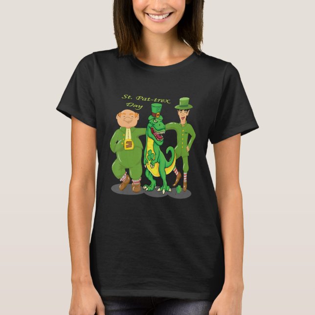 Camiseta Cool Happy St Pat Trex Day St Patricks Day Cute Di (Frente)