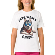 Cool Husky Dog Zero Woofs Given