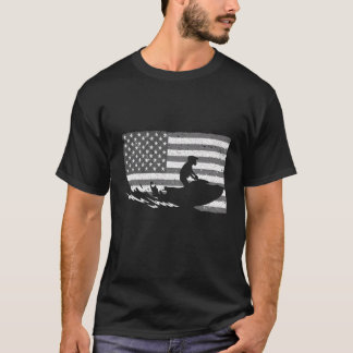 Camiseta Cool Jet Ski For Men Women Skiers USA Flag America