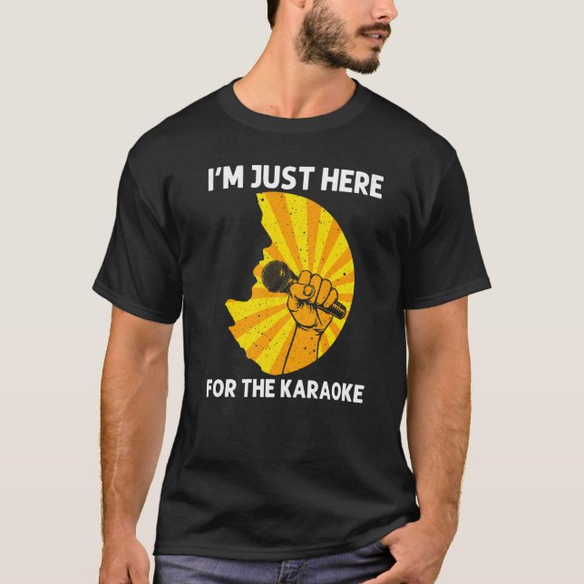 Camiseta Cool Karaoke For Men Women Singer Karaoke Machine (Frente)