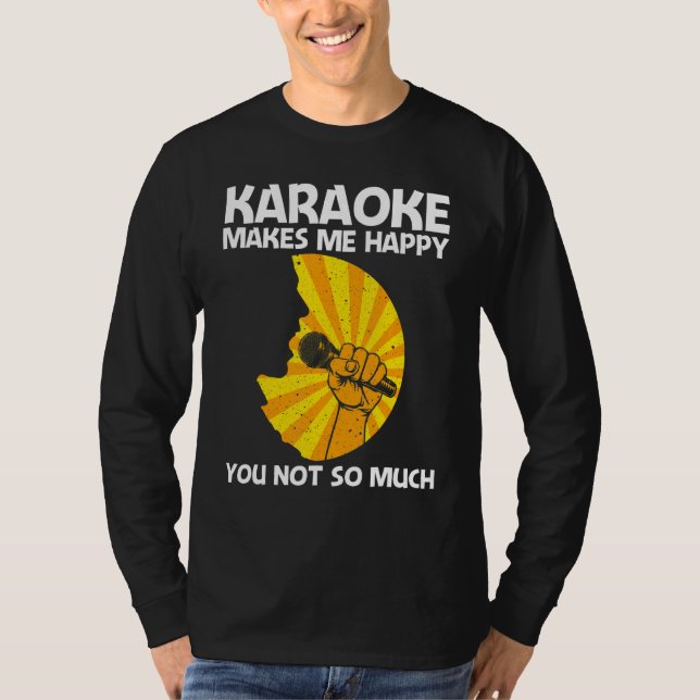Camiseta Cool Karaoke For Men Women Singer Karaoke Machine  (Frente)