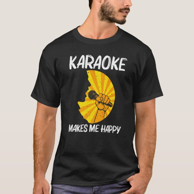 Camiseta Cool Karaoke For Men Women Singer Karaoke Machine (Frente)