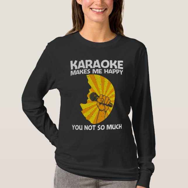 Camiseta Cool Karaoke For Men Women Singer Karaoke Machine  (Frente)