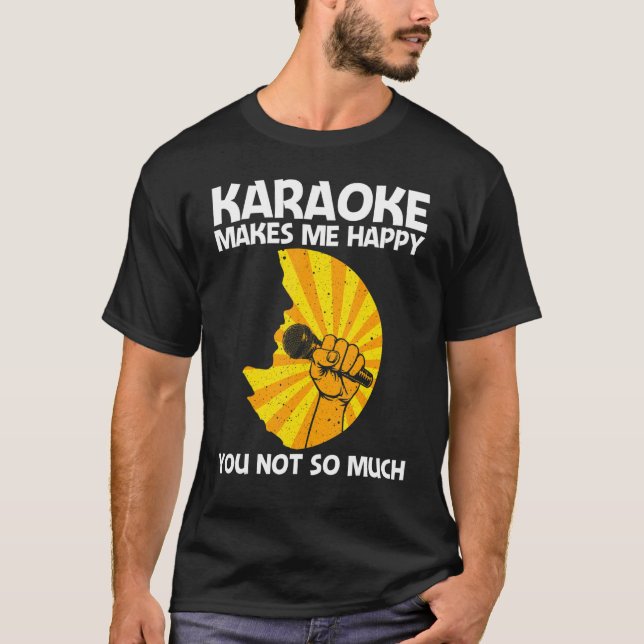 Camiseta Cool Karaoke For Men Women Singer Karaoke Machine  (Frente)