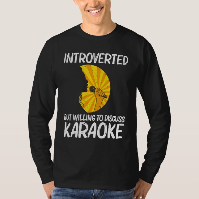 Camiseta Cool Karaoke For Men Women Singer Microphone Karao (Frente)