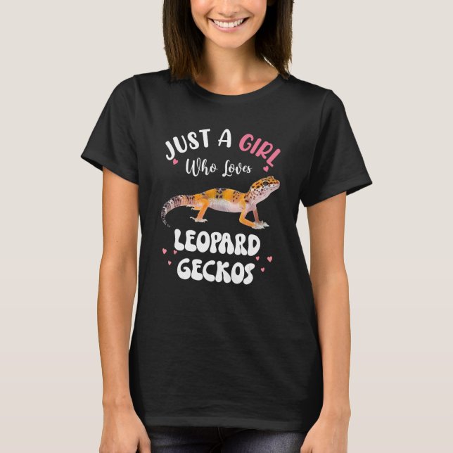 Camiseta Cool Leopard Gecko For Girls Women Pet Lizard Rept (Frente)