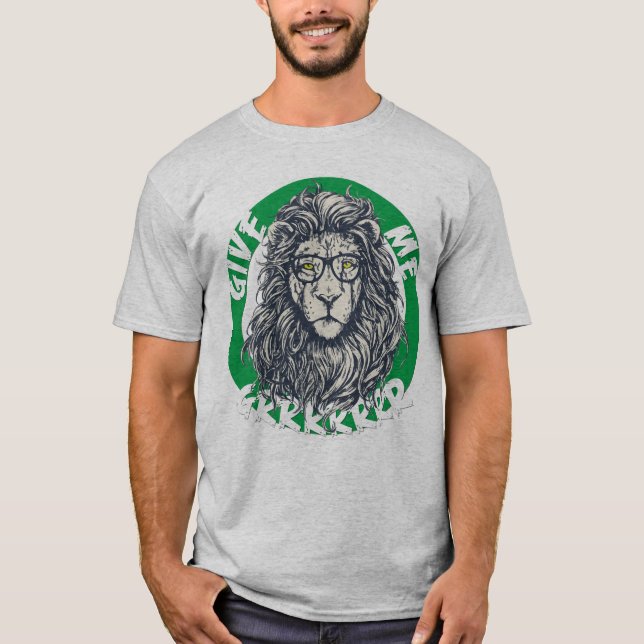 Camiseta Cool Lion with Glasses Graphic  (Frente)