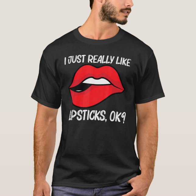 Camiseta Cool Lipstick For Men Women Cosmetic Makeup   (Frente)
