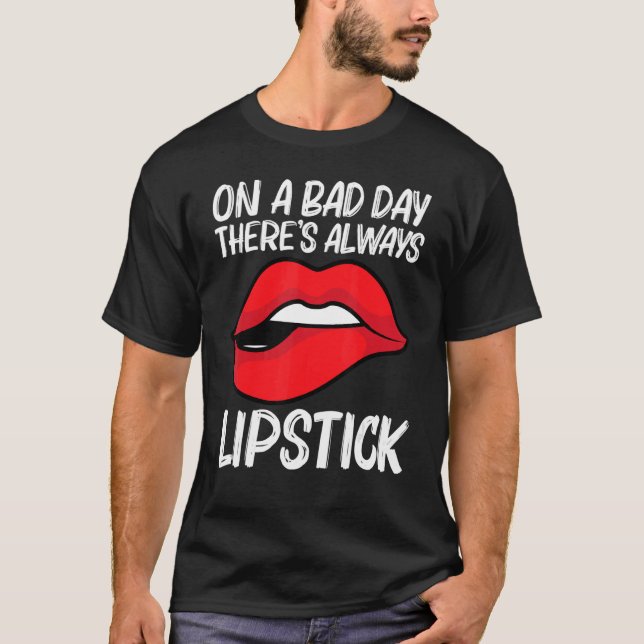 Camiseta Cool Lipstick For Men Women Cosmetic Makeup   (Frente)